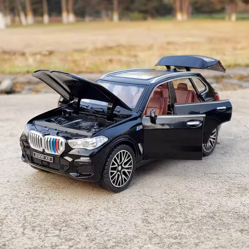 1:32 BMW X5 SUV Alloy Model Car Toy Diecasts Casting Pull Back Sound and Light Car Toys For Children Vehicle A31