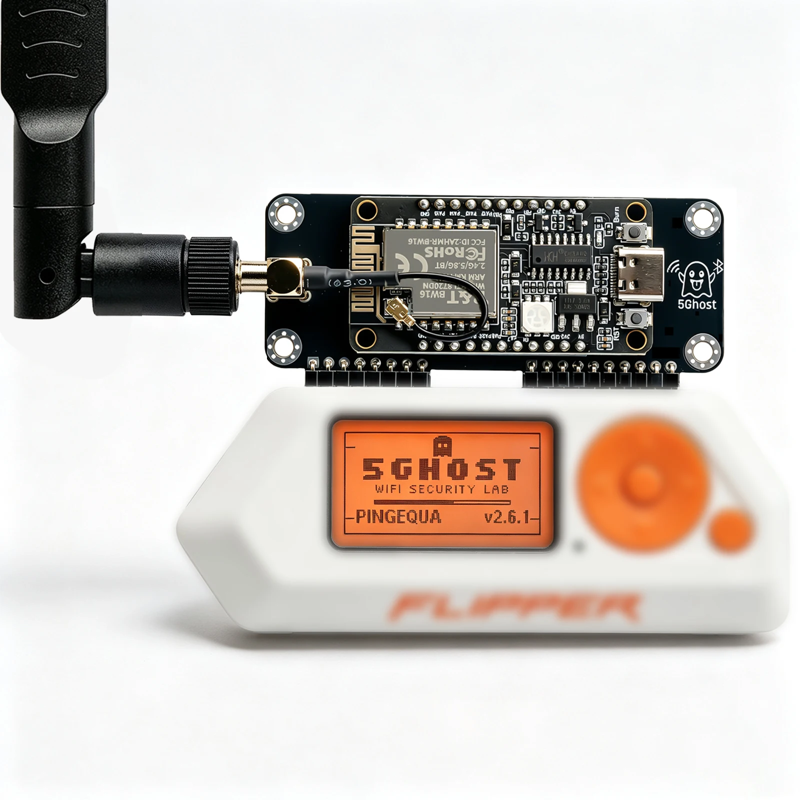 5Ghost WiFi Module for Flipper Zero, RTL8720DN (BW16) GPIO Module, 2.4G/5G, Pre-Flashed Firmware, PINGEQUA - view 5