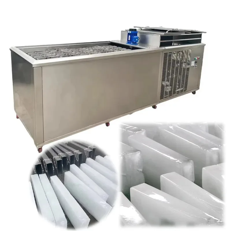

Commercial With A Daily Output Of 1 Ton,Brine-Type Large Block Machine,5KG/10KG Ice Molds Available