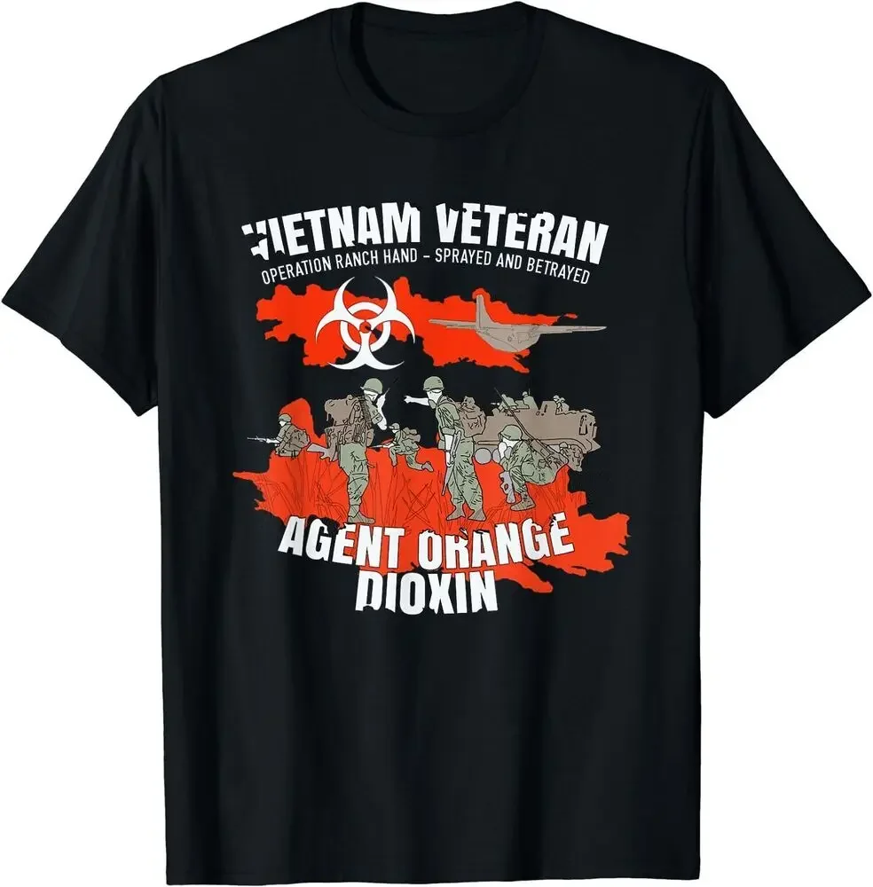 Vintage Vietnam Veteran Agent Orange Sprayed And Betrayed T-ShirtHigh Quality 100%Cotton Short Sleeve