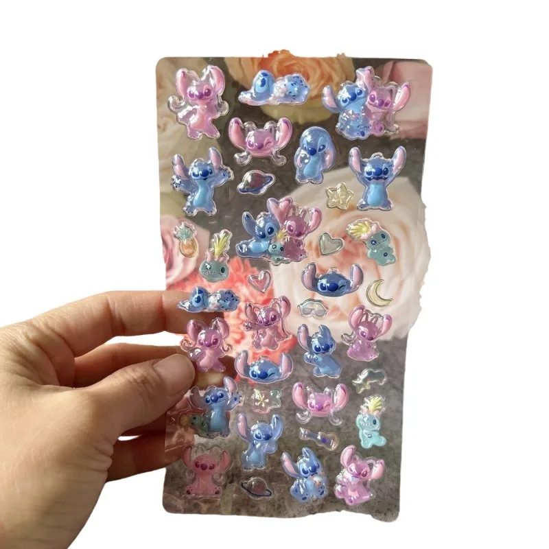 Anime Stitch 3D Stereo Crystal Diamond Sticker Kawaii Leuke Cartoon DIY Telefoonhoesje Terug Decal Perfect verjaardagscadeau voor meisjes Nieuw