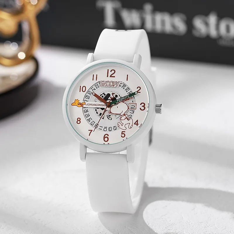 Snoopys Watches Cartoon Silicone Strap Wristwatch Fashion Student Quartz Watch Clock Birthday Gifts view 3