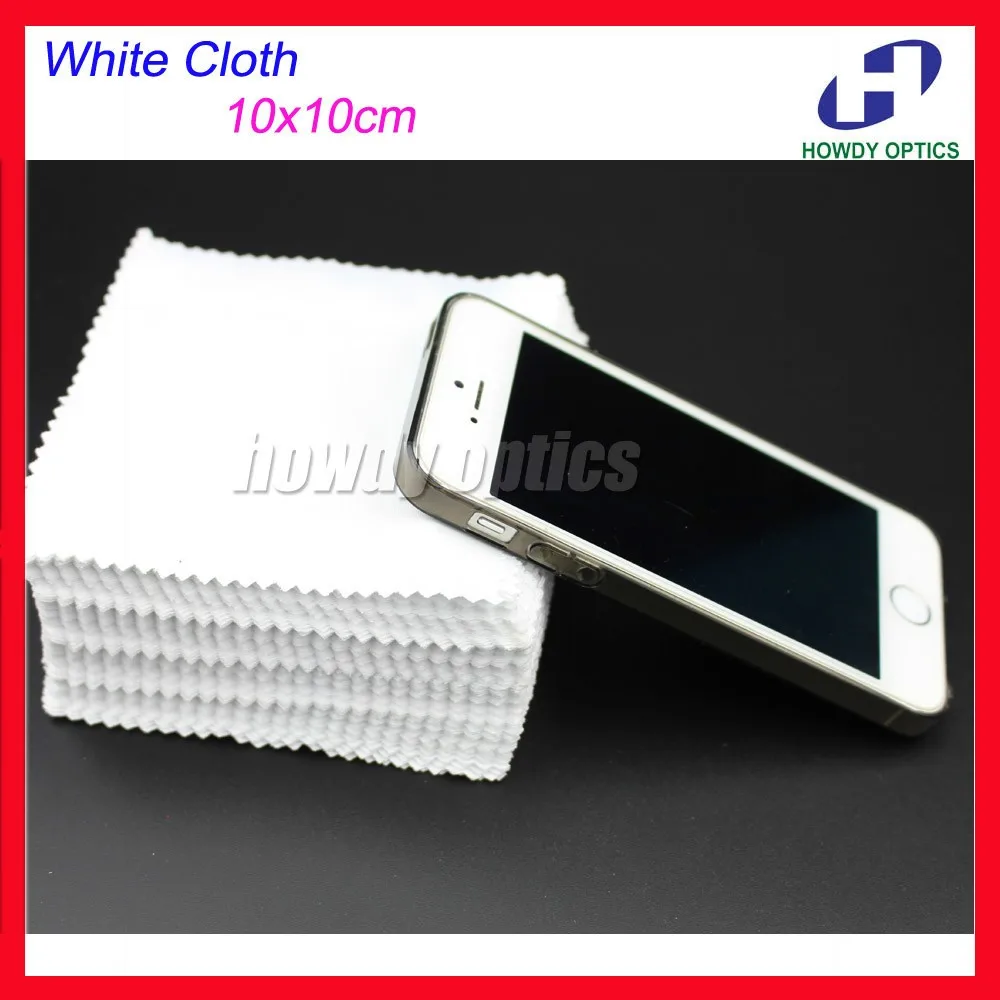 175gsm White 10x10cm Sunglass Lens Phone MP4 MP5 Small Size Microfiber cleaning cloth Neddle 2