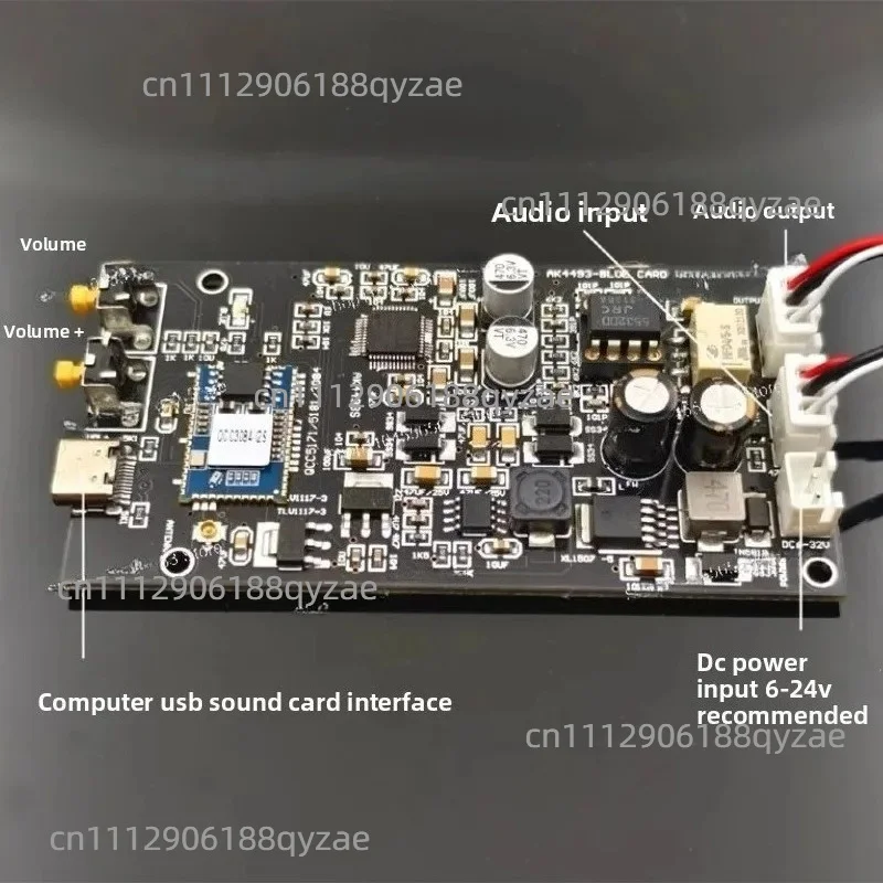 High fidelity Bluetooth 5.4 Decoder - Support AK4493/ES9039/ES9038 chip, analog input and APTX HD/LDAC/LHDC