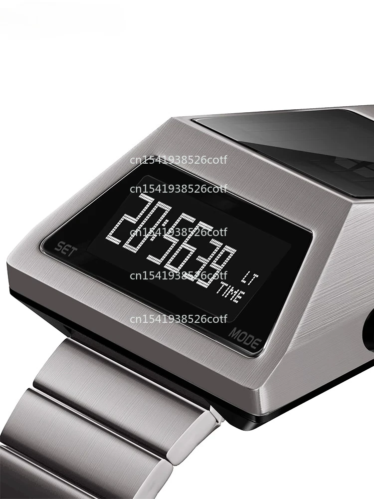 ساعة سائق بحزام فولاذي ساعة إلكترونية ريترو فيوتشر نفس الأشياء الجيدة S3000 #4