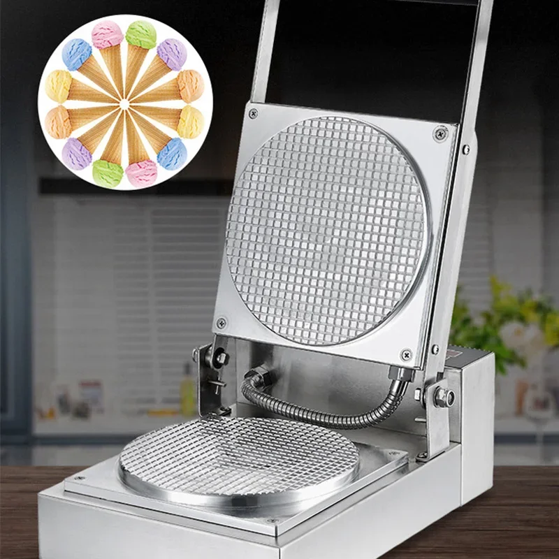 Ice Cream Cone Maker Commercial-Grade Italian Soft-Serve Ice Cream Bowl/Cone Maker with Waffle Cone Molds and Customizable
