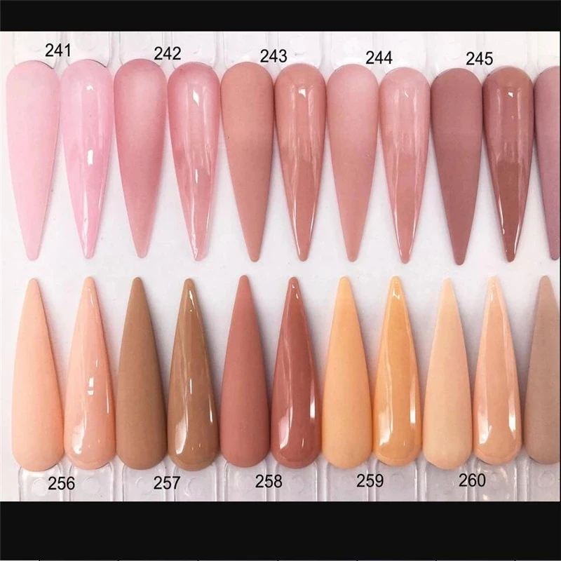 Polvo acrílico nude para uñas al por mayor 50g/100g, colores sólidos 4 en 1, polvos de cristal para extensión, inmersión, tallado, monómero acrílico 2