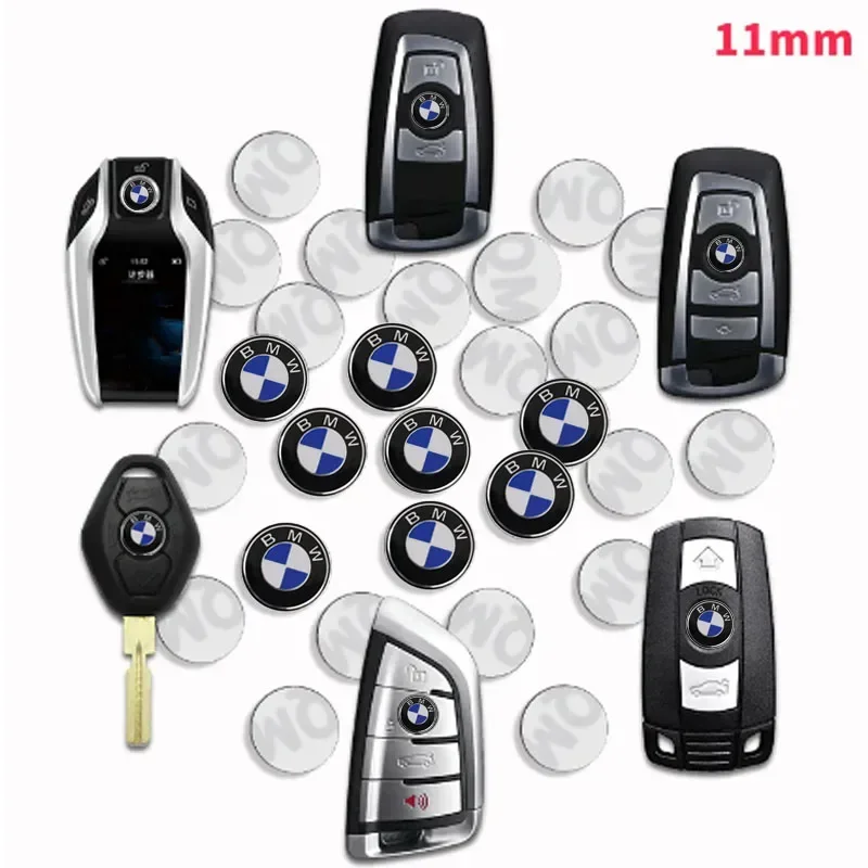 

New 11/14mm Aluminum Car Remote Key Sticker Emblem Auto Styling For BMW E36 E46 E90 E60 E39 F30 F10 F20 X5 E70 E53 G30 E91 E92