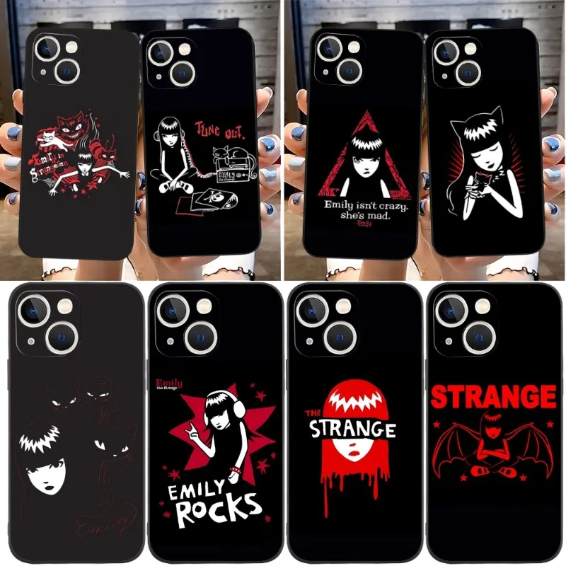 Cartoon Emily The Strange Phone Case Funda For Apple Iphone 12 Pro 13 Mini 11 14 Max Xr X Xs 6 6s 7 8 Plus Shockproof Back Cover