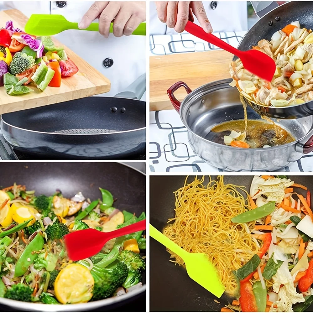 5/10/15/20PCS Random Color Silicone Spatulas Cream Spatula Cake Cream Scraper Baking Cake Tool Heat-resistant Seamless Scraper