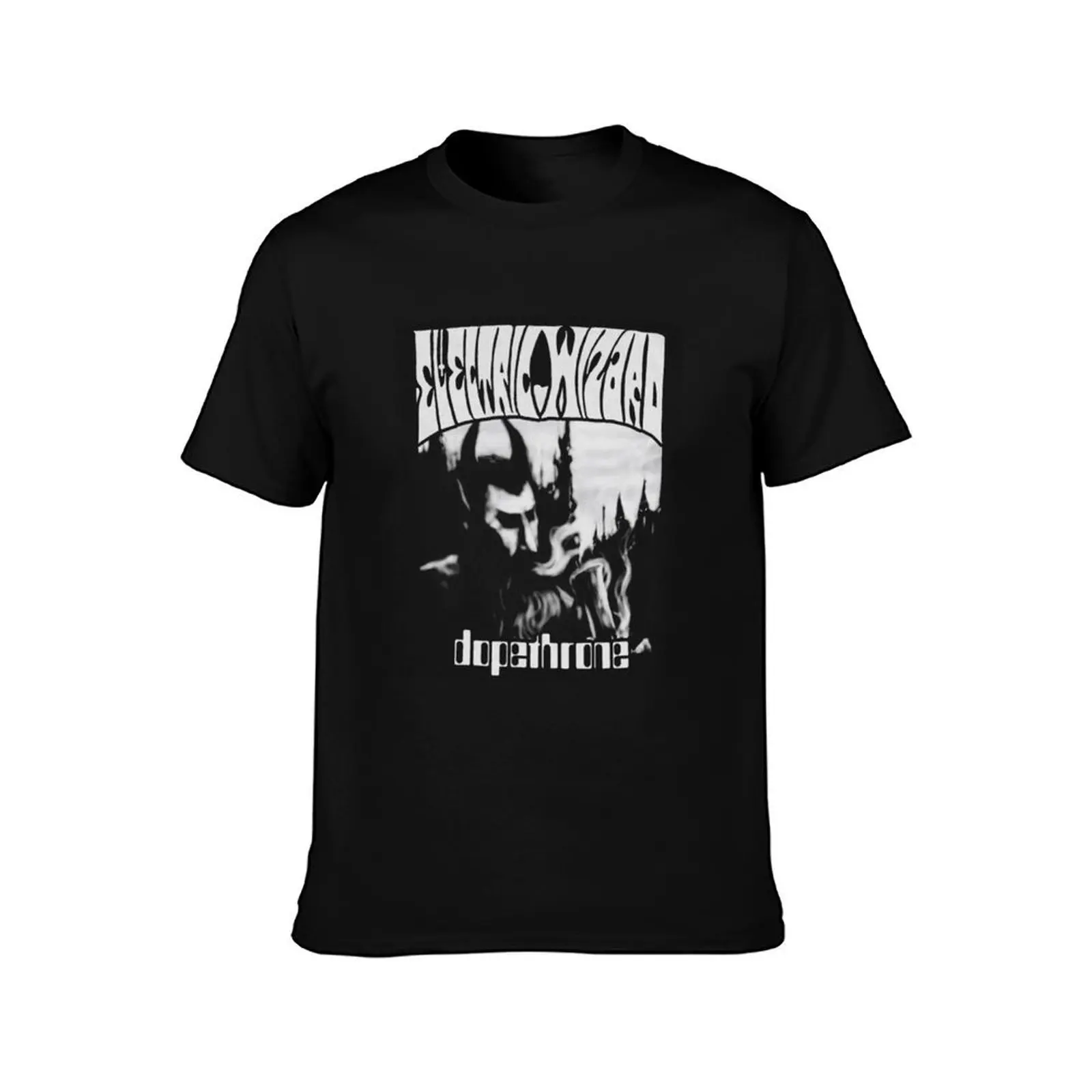 Electric Wizard T-Shirt, Summer Casual Cotton Tee, Oversized Streetwear Tops, Vintage Graphic Print, Loose Fit Short Sleeve
