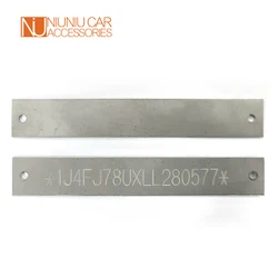Stainless Steel Fully Engraved Frame NO. VIN Plate Serial Number Motorcycle Kawasaki Suzuki Honda Yamaha ALL