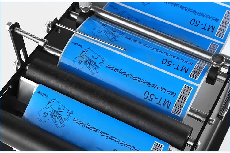 Manual Round Bottle Adhesive Labeling Machine Hand Cranked Labeling Machine, Small Mechanical High-speed Labeling Machine