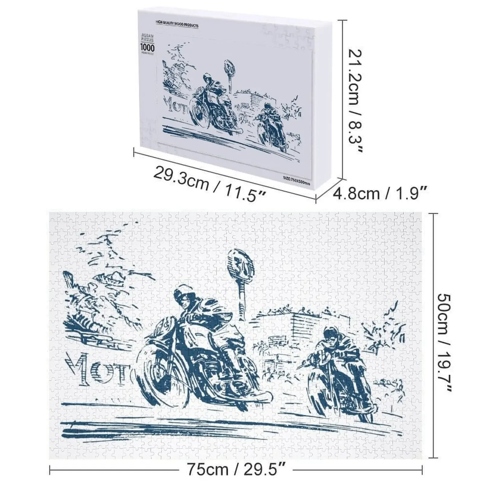 Isle of Man TT Puzzle gergaji balap, bisa disesuaikan hadiah mainan pribadi foto kustom Puzzle