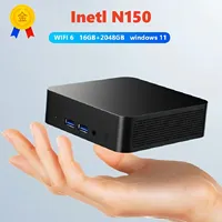 Mini PC Intel N150 N100 Windows 11 Pro 16GB RAM 2048GB SSD WiFi 6 BT5.2 HD Display Desktop Gaming Computer Full Function Type-C