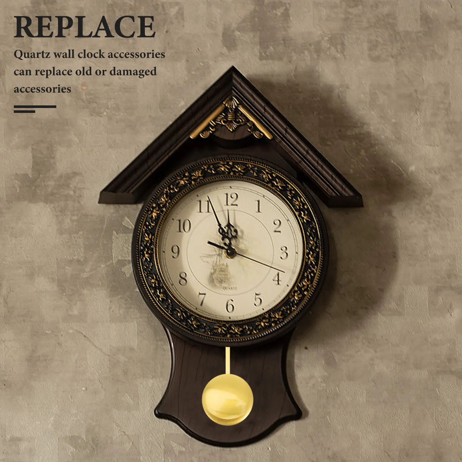 Quartz Wall Clock Pendulum Metal Replacement Part Decorative Alloy Accessory for Home Dorm Decor
