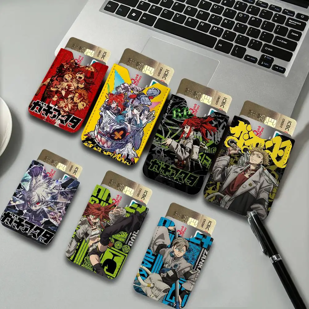 Fantasy Anime Gachiakuta Lightweight Leather Card Holder Palm Pattern Protective Cover for Bus Card ID Card Compact Size