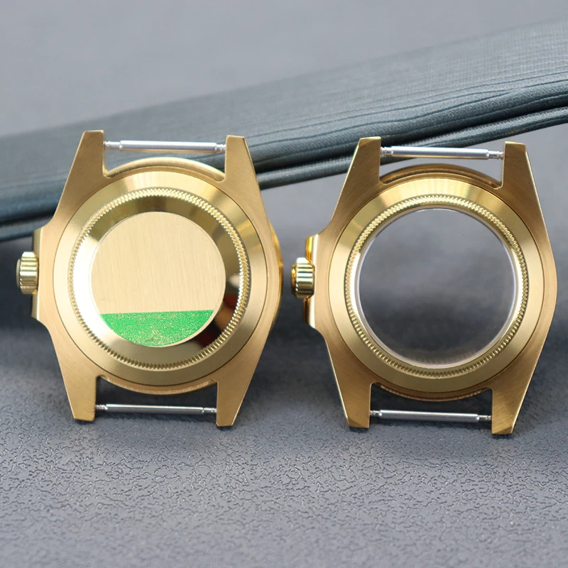 YEJIAOLAN 40 мм Golden PVD Diver NH34 Детали корпуса часов с сапфировым стеклом для NH35 NH36 NH34 Miyota 8215 ETA2824 Механизм GMT Безель