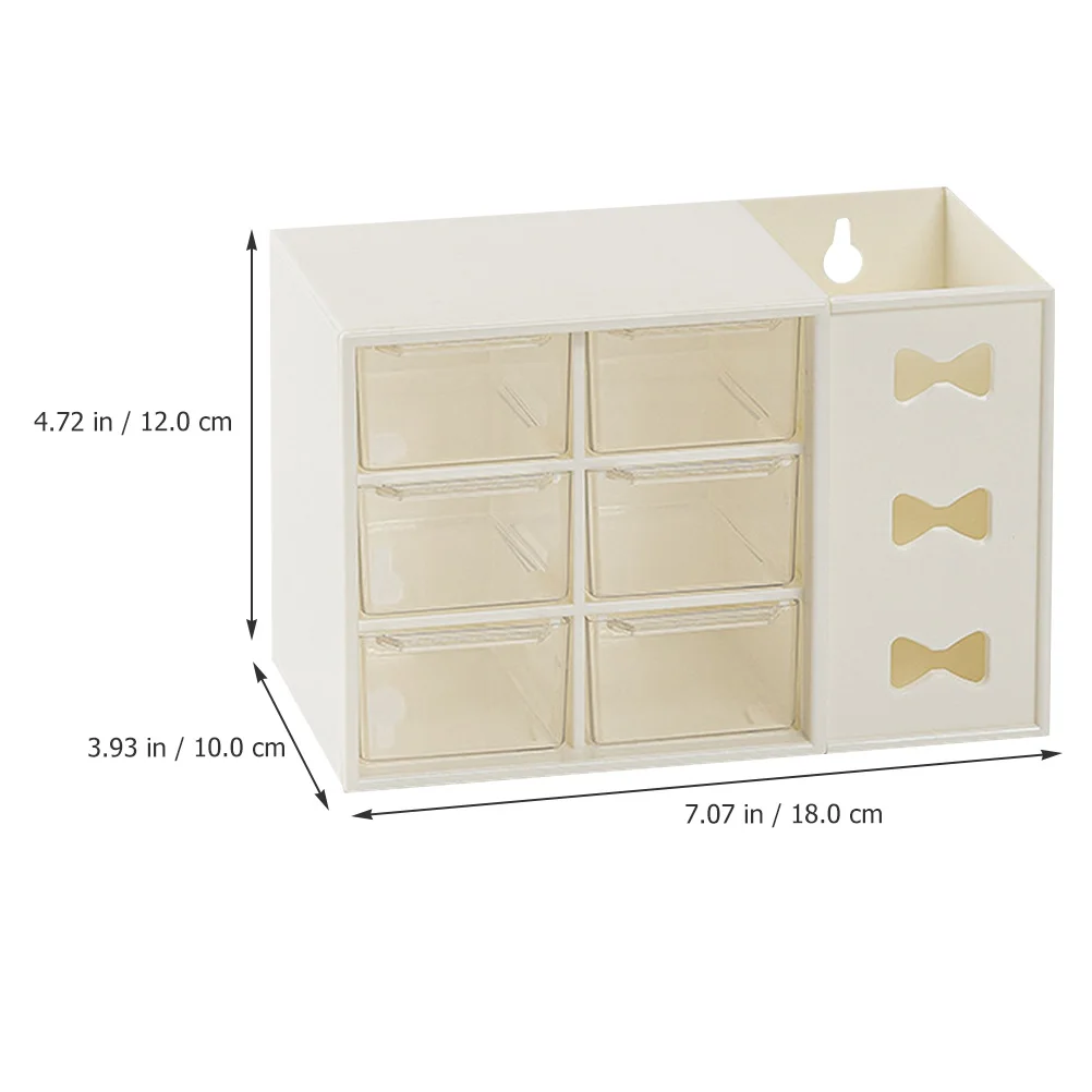 

Desktop Drawer Box Multifunctional Storage Organizer Smooth Polishing Cosmetics Organizer for Bedroom Bathroom Office Use