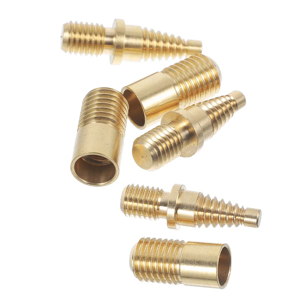 

3Sets Pool Cue Joint Connecting Screw Copper Ball Rod Extension Interface for Snooker Billiards DIY Repair Use At Home Club