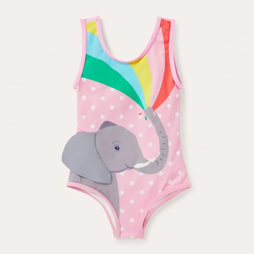 

Children Swimwear 2024 New Cartoon Elephant Printed One-piece Swimsuit for Girls 3-8 Years Kids Bathing Suits Hot Spring