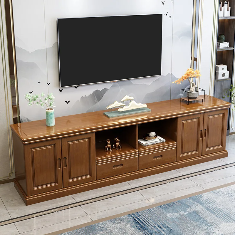 Armário de TV chinês de madeira maciça, moderno e simples, armário de parede para casa, sala de estar, quarto