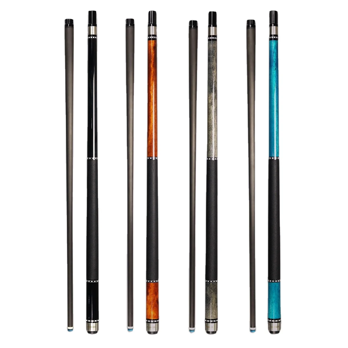 

High-end VanQS Multi Plain Color Styles 58'' 1/2 Billiards Cue with Carbon Fiber Shaft,Premium Pool Cue with Leather Hand Grip