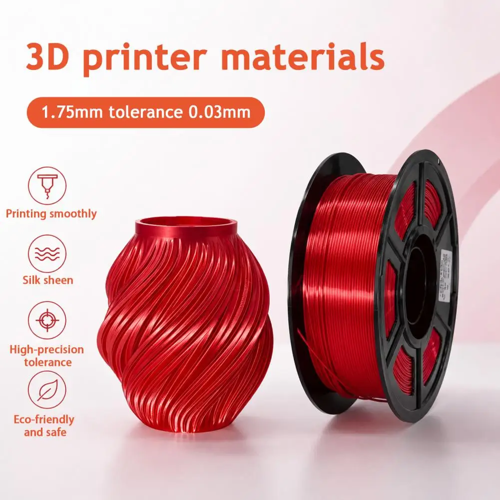 3d Printer Filament 3d Printing Silk Pla Filament 1.75mm High Precision Shiny Filament Low Warpage Material for Fdm Printers