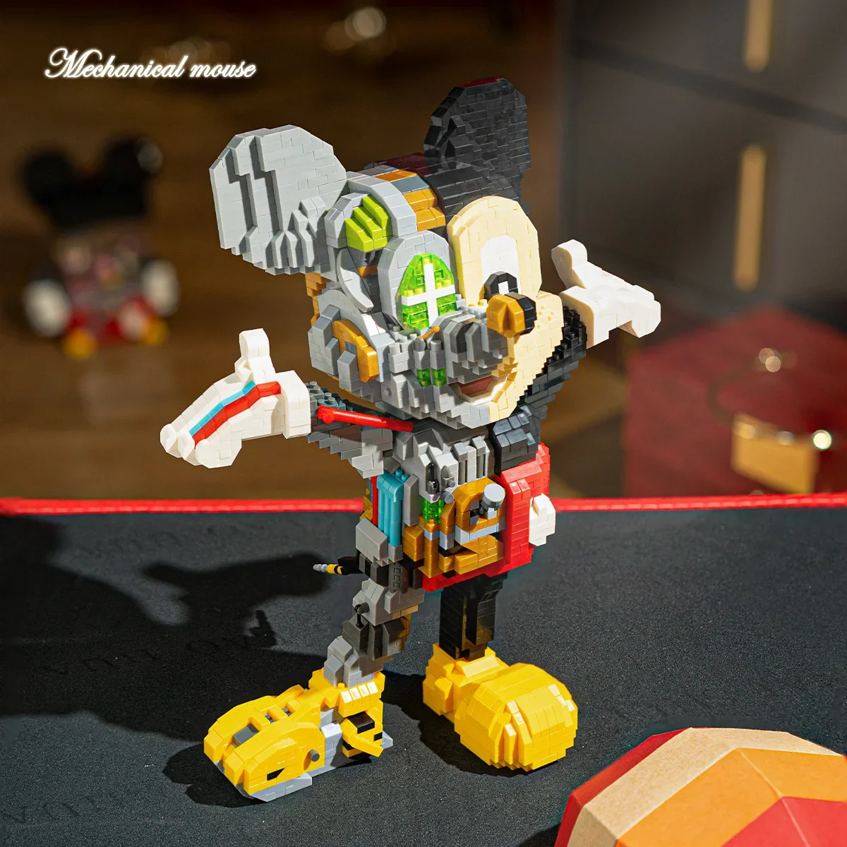 

Механические микро-строительные блоки с Микки Маусом Happy Disney 25 см, мини-кирпичная фигурка в сборе с бриллиантами, игрушки для детей, подарок на день рождения