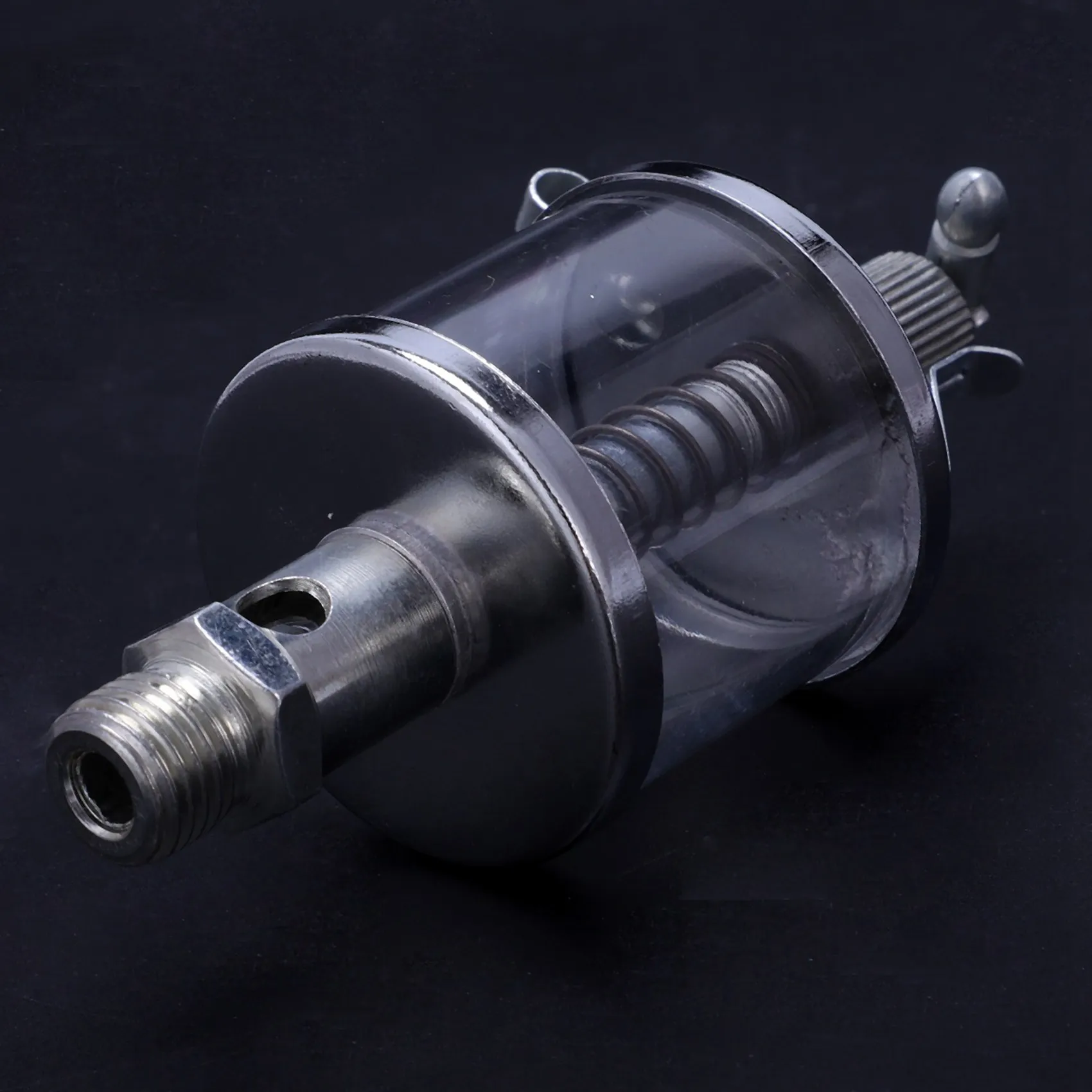 AC88-2X 50Ml Engine Machine Lubricator Oil Gravity Drip Feed Oiler Clear+Silver