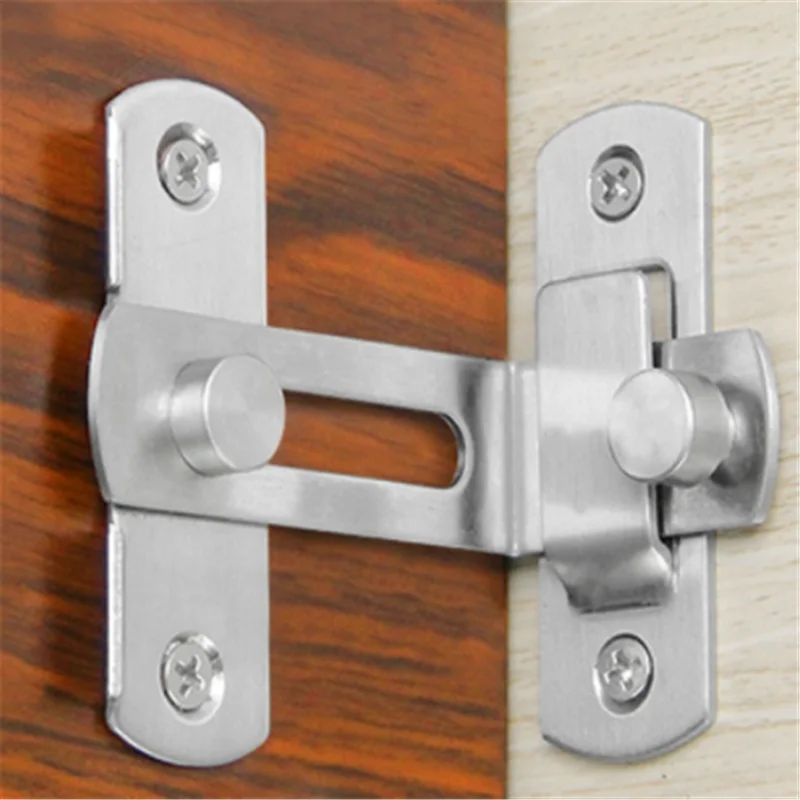 90 Degree Door Buckle Stainless Steel Lock Sliding Door Right Angle Buckle Door And Window Bathroom Bending Latch