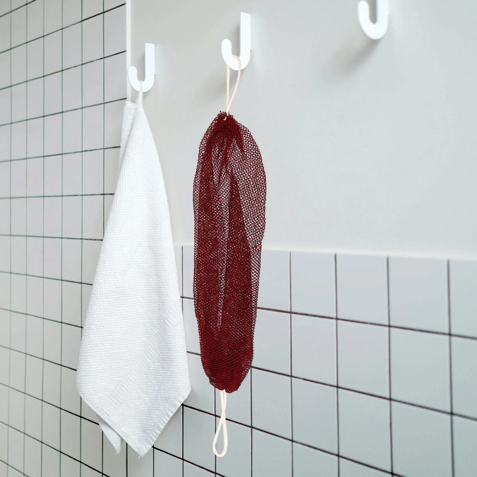 

Набор из 2 африканских отшелушивающих сетчатых мочалок-губок для душа и мытья тела, для гладкой и сияющей кожи, для ежедневного использования