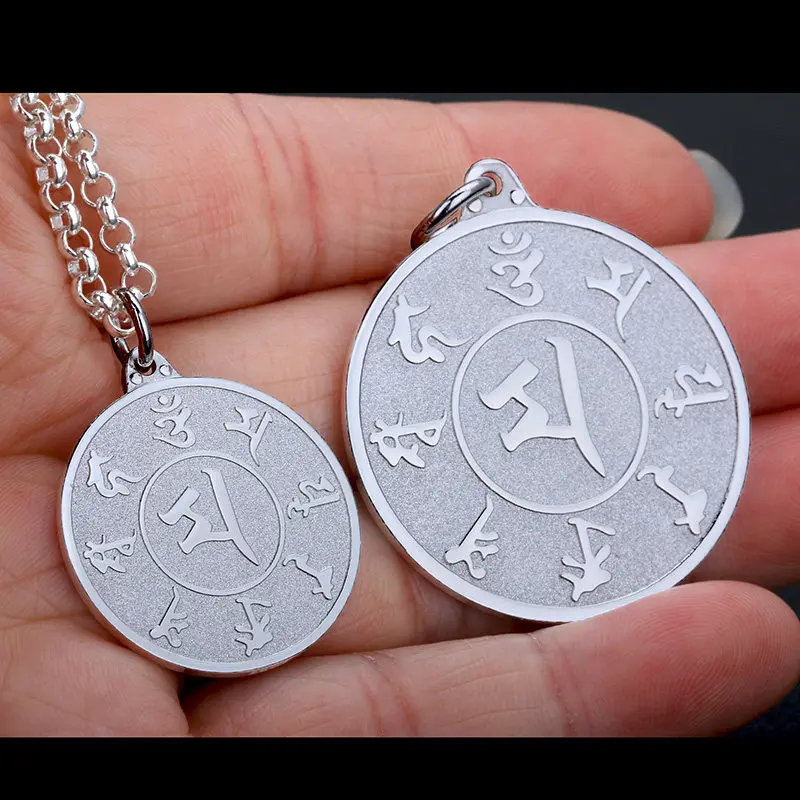 999 Fine Silver Marici Mantra Pendant Buddhist Deity Necklace Charm for Men and Women, Devotional Keepsake for Special Occasions