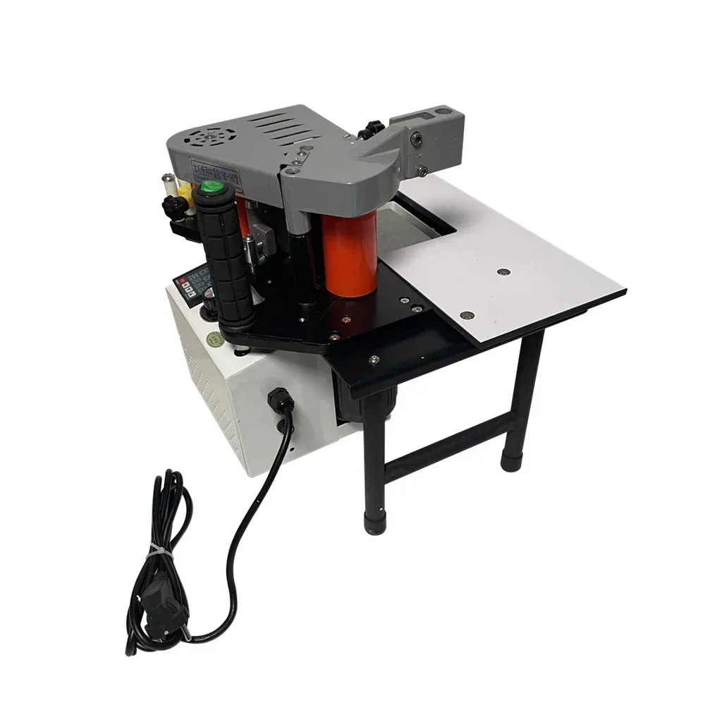 Edge Banding Machine Portable Woodworking PVC Double Sides Gluing Edge Bander 220V 1200W Intelligent Temperature Control