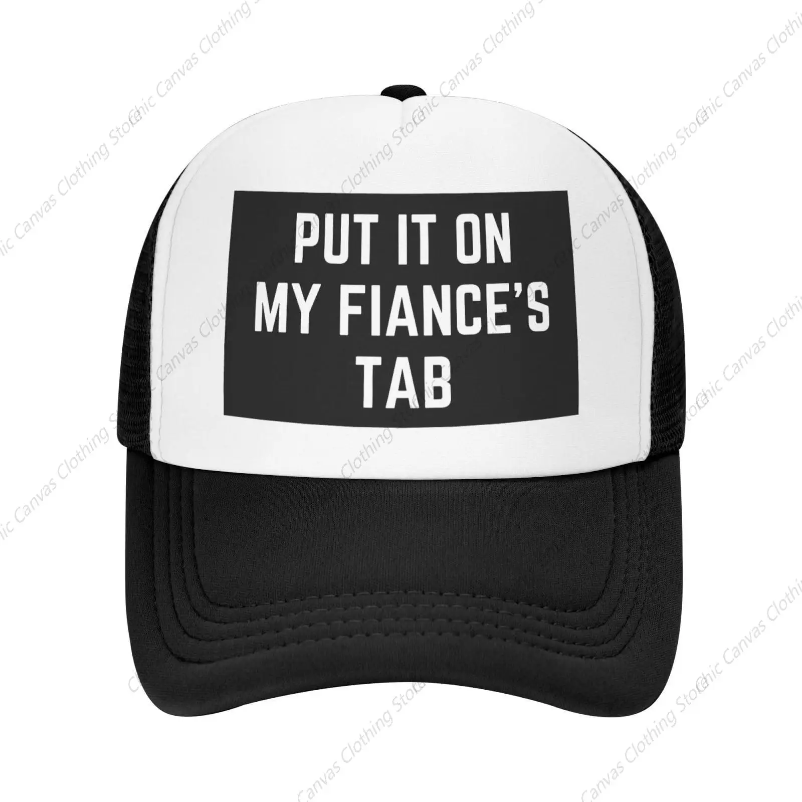 Put It On My Fiance'S Tab Baseball Cap For Men Women Funny Trucker Hats Adjustable Hat Outdoor Sports Hat Funny Gift For fiancee