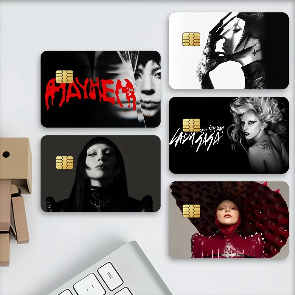 Singer Lady Gaga Credit Card Stickers Skin For Bank Debit Decorative Protection Scratch-resistant Gift 4PCS