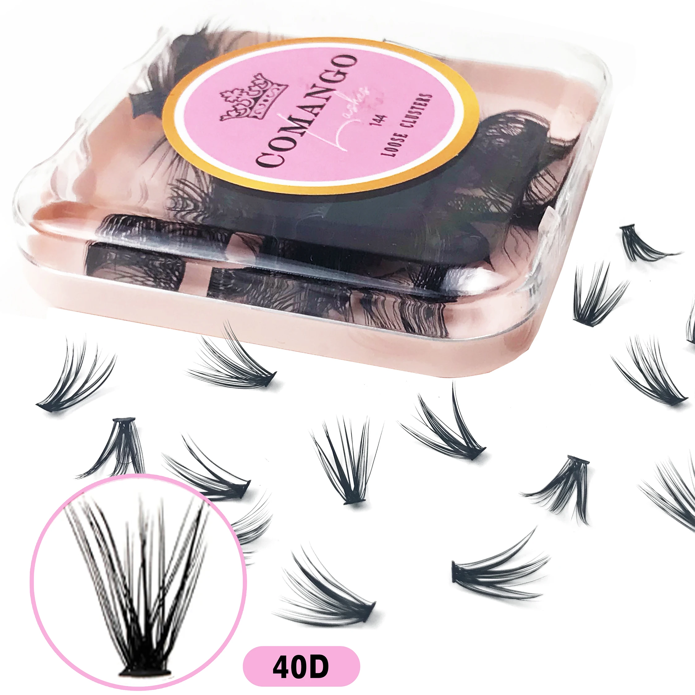 144PCS Cluster Eyelash Extensions C/D Curl 10/12/14/16/18mm Mega Volume Eyelash Clusters DIY Segmented False Lash Extension