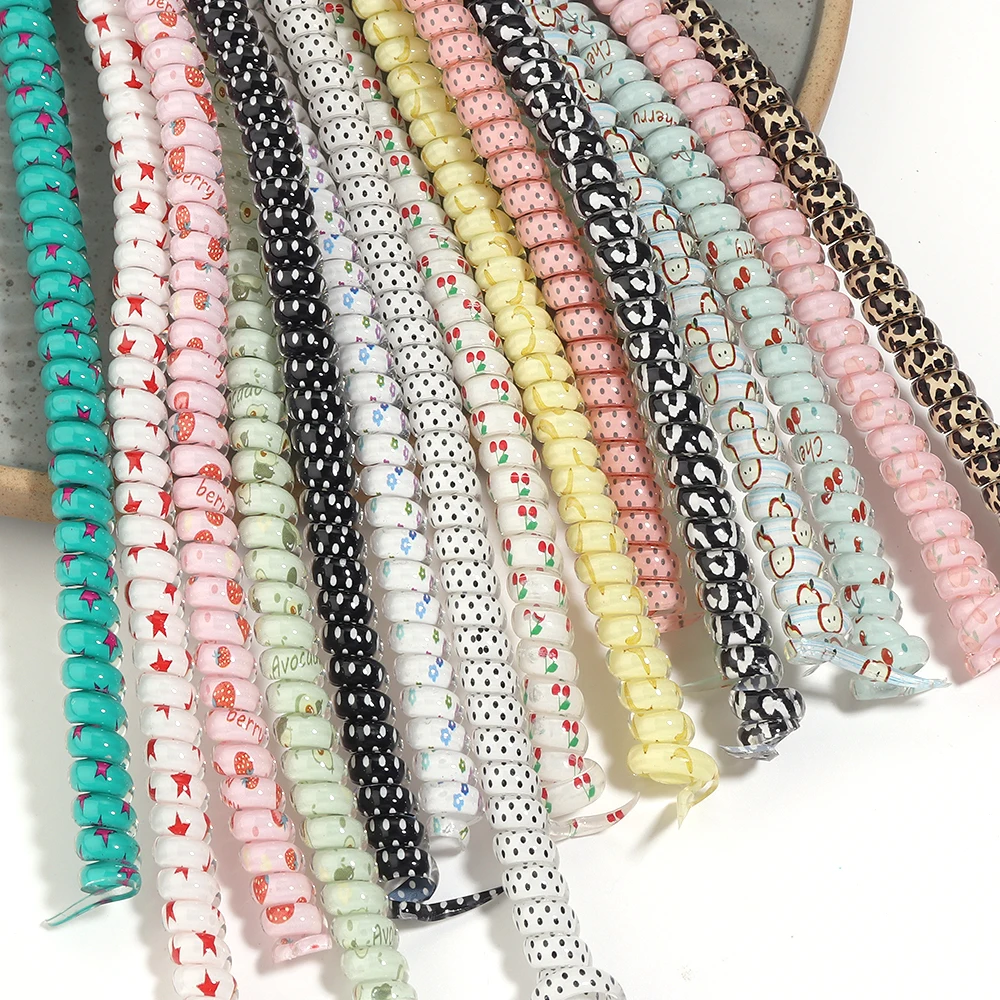 1 Stück 90cm TPU Hochelastisches Telefonkabel Bunt Bedrucktes Seil für DIY Telefon-Lanyard Schlüsselanhänger Lade-Datenkabel-Schutz – Detail 7