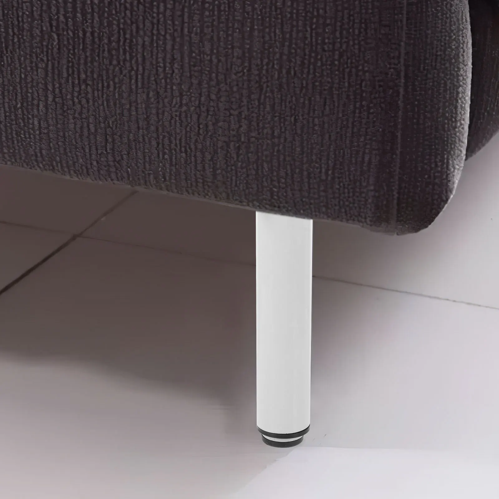 

2Pcs White Nightst Dresser Feet Metal Table Legs Furniture Support Adjustable Height Anti Skid Thickened Rubber Floor Protection