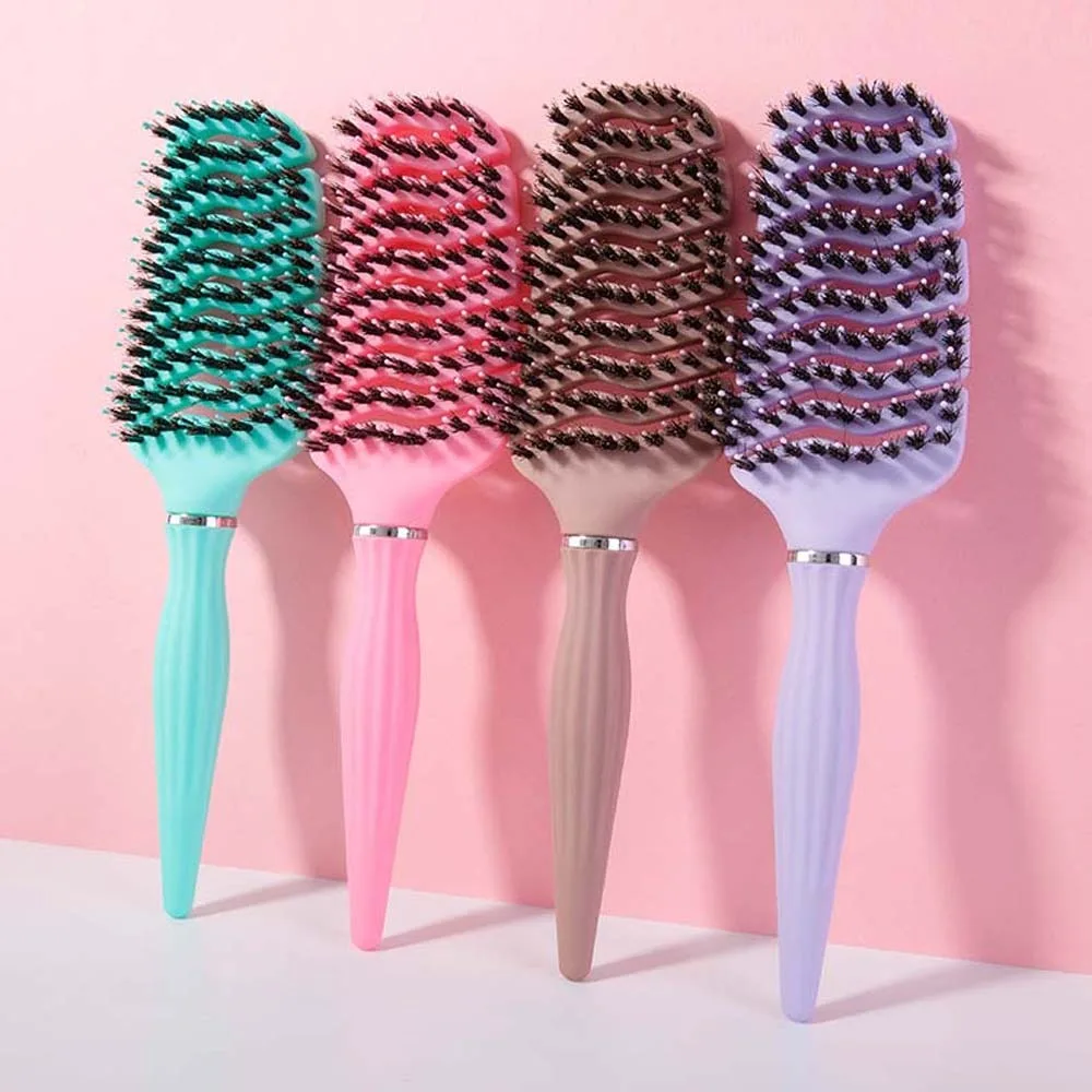 Hair Accessories Porcine Bristle Hair Comb Hair Styling Tool Scalp Massage Porcine Bristle Hairbrush Curly Hair Comb Anti Static