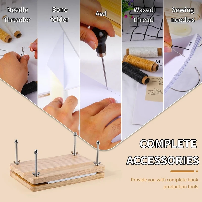 Book , Kits,Bookbinding Supplies, Kit for Beginners Bone Folder Tool for DIY 7.9x11.6 Inch-A51M