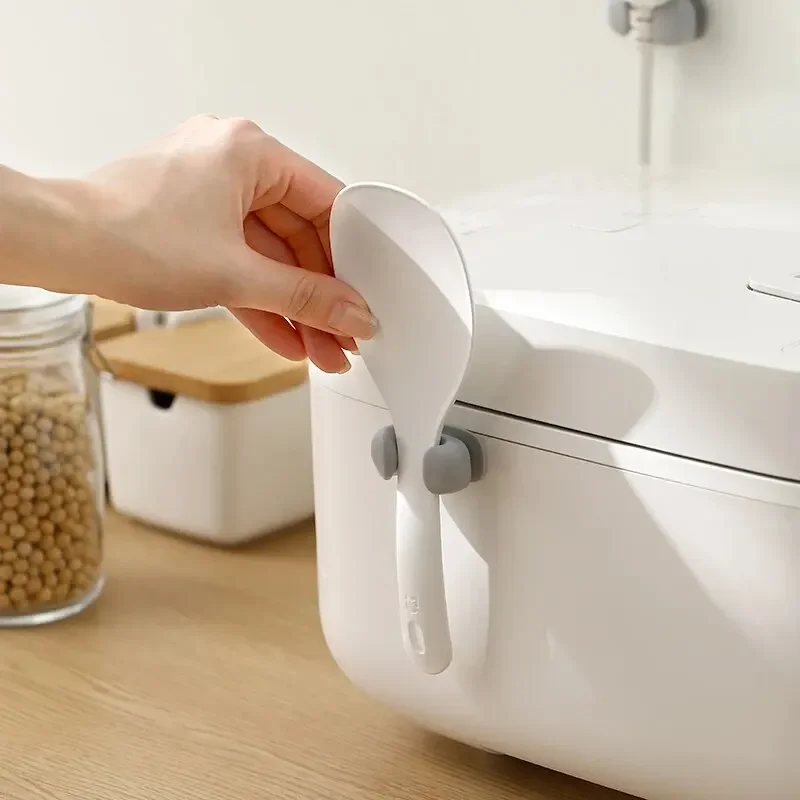 Rice Spoon Holder Silicone Storage Rack, Kitchen Wall-Mounte