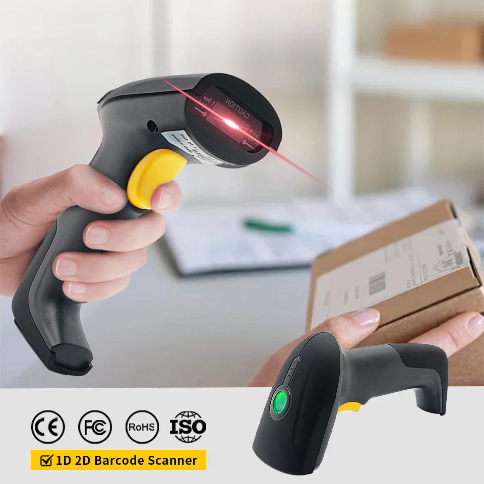 

1D 2D For USB Barcode Scanner Wireless Hot Selling Cheap Custom In Stock Logistic Android Scanner