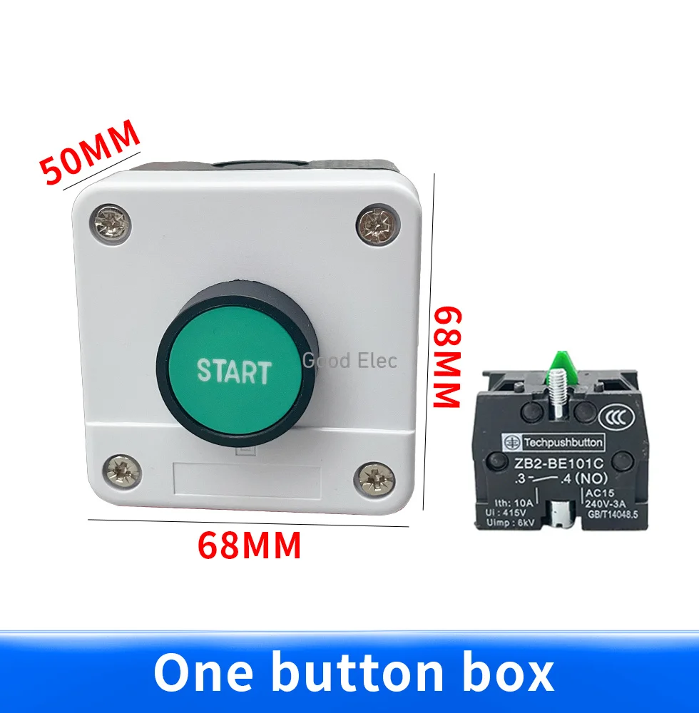 1PCS Outdoor waterproof button switch control box 22 aperture indicator light box start stop XB2 switch control box