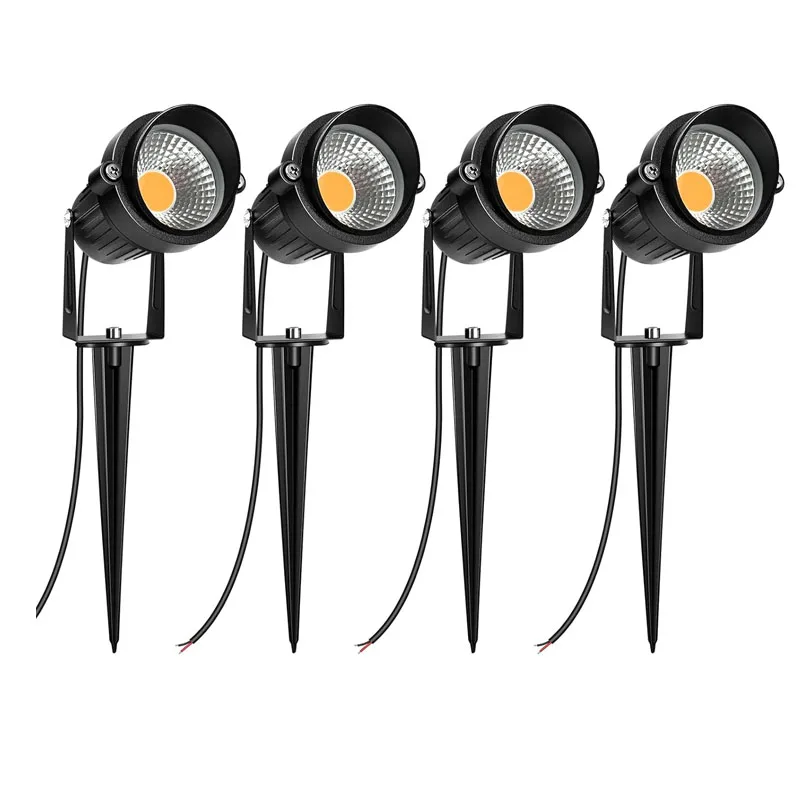 4pcs-led-garden-lawn-lamp-5w-outdoor-waterprof-ip65-220v-110v-12v-landscape-spike-bulb-garden-path-cob-lawn-aluminum-spotlights