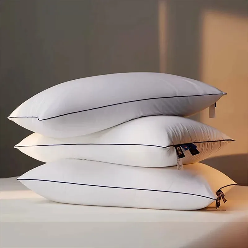 Luxurious Goose Down Pillow Neck Pillows For Sleeping Bed Pillows 100% Cotton Shell Down Proof 1 Pcs