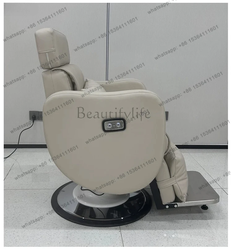 Electric Hairdressing Chair for Barbershop and Beauty Salon, Reclining and Adjustable Haircut Chair
