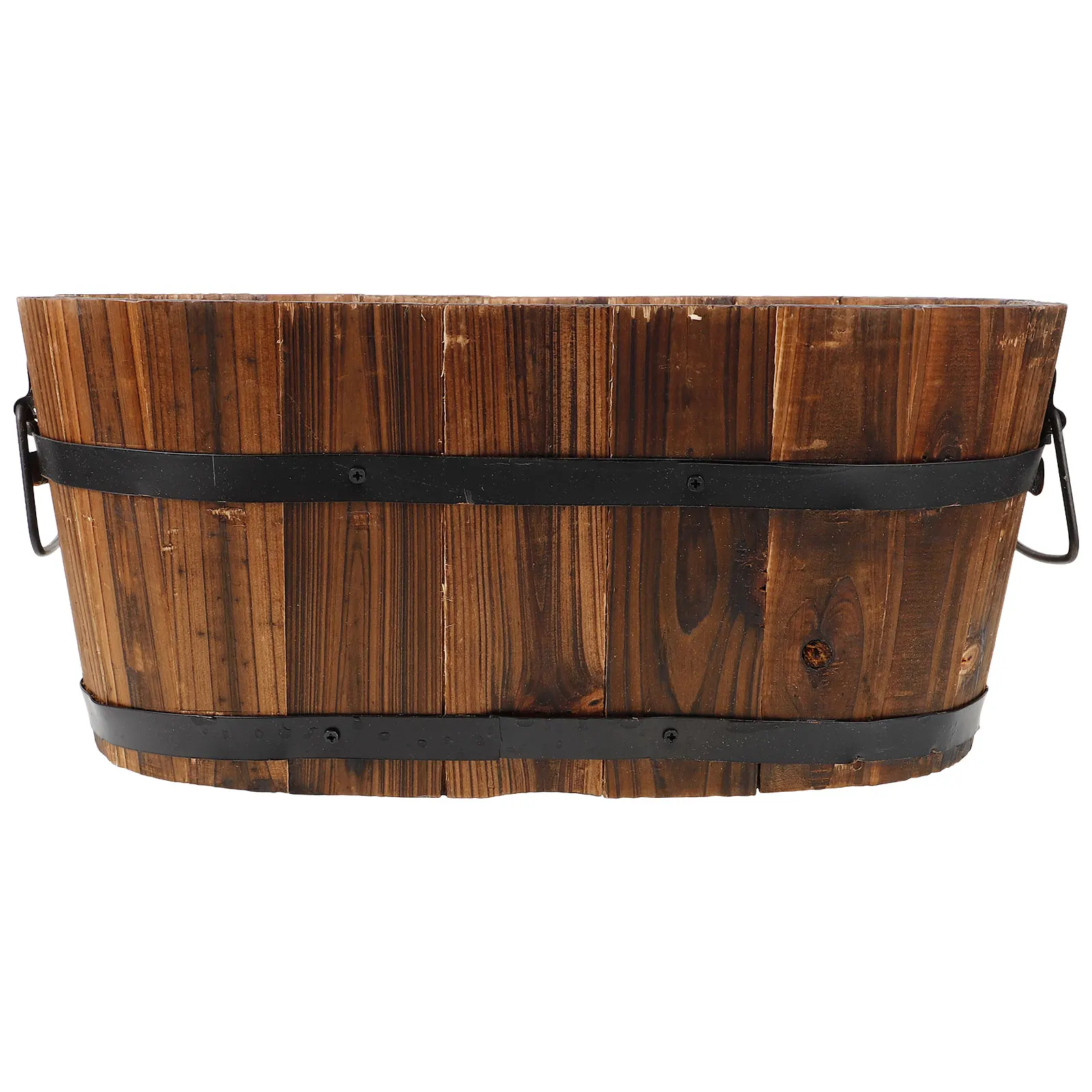 

Wooden Planter Box Outdoor Garden Planting Container Wood Planter Barrel Indoor Pots Flower Pot Durable Classic Vegetable Plants