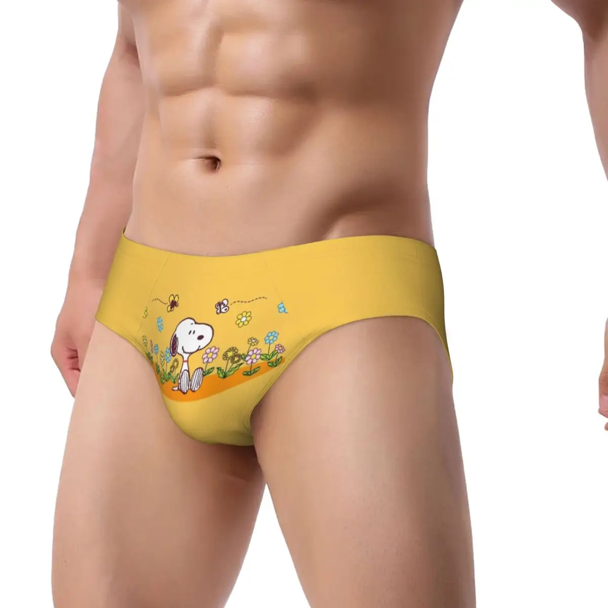 Custom Snoopy Men's Briefs Panties Men's Stretch Movie Underwear Underpants