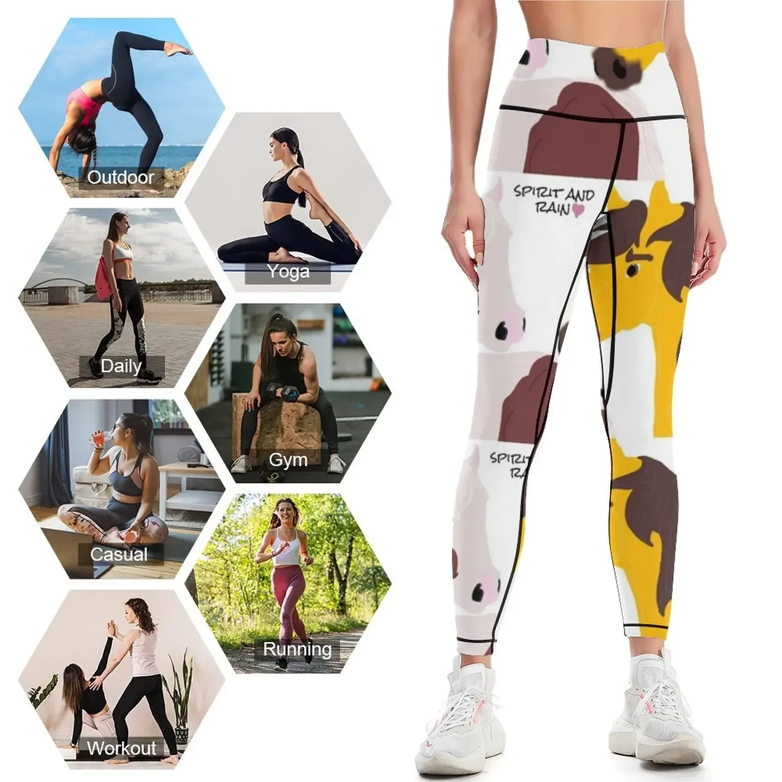 الروح والمطر طماق السراويل الرياضية امرأة السراويل النسائية المرأة رفع عالية الخصر طماق المرأة